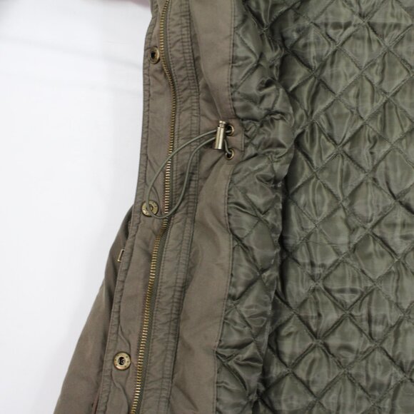 BCBGeneration‎ Coat Olive Color with Quilted Lining Size M - Picture 10 of 12